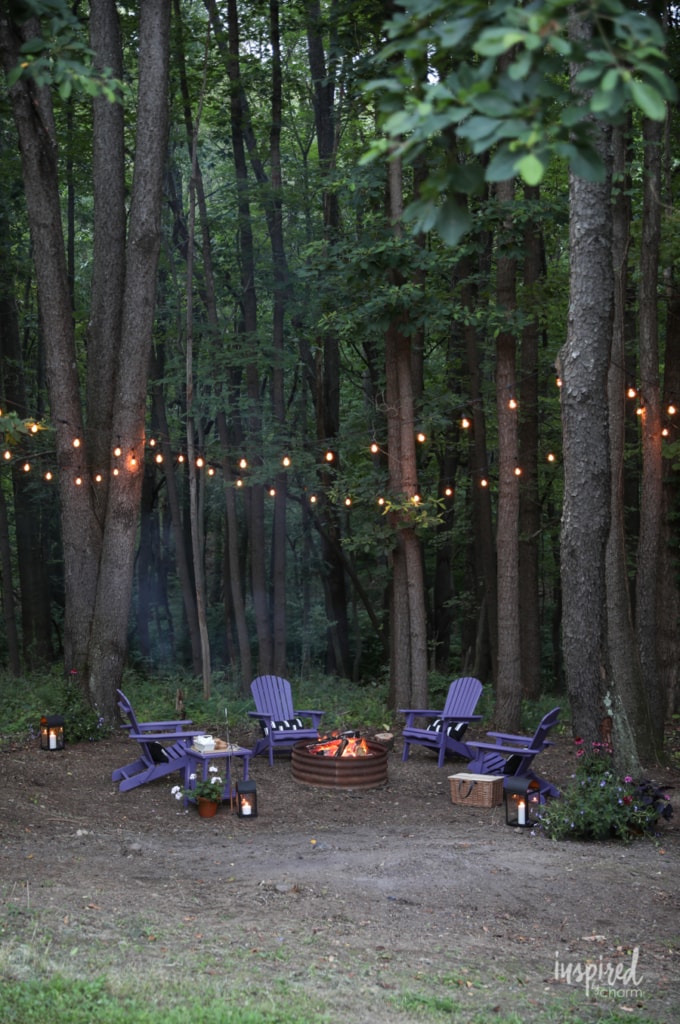 Ideas for a Color-Inspired Backyard Fire Pit Makeover #firepit #backyard #decor #style #ideas #outdoor #decorating