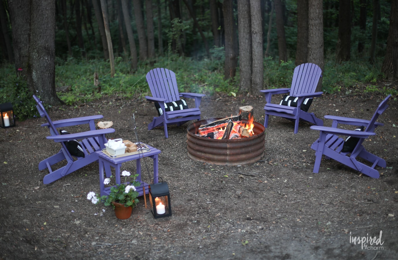 Outdoor Backyard Fire Pit Makeover, How To Decorate Fire Pit Area