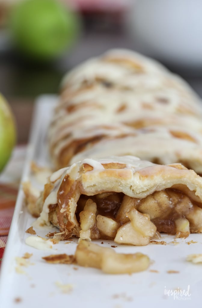 Aunt Maybe's apple strudel on a plate