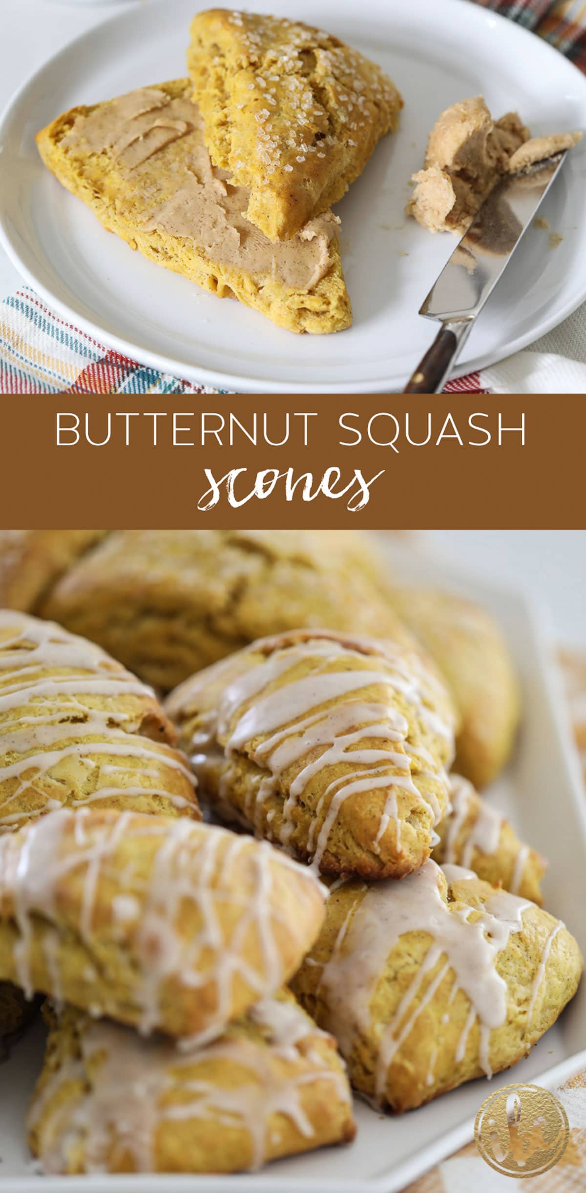 These Butternut Squash Scones are a delicious fall breakfast or fall dessert treat. #butternut #squash #scones #dessert #recipe #fallbaking
