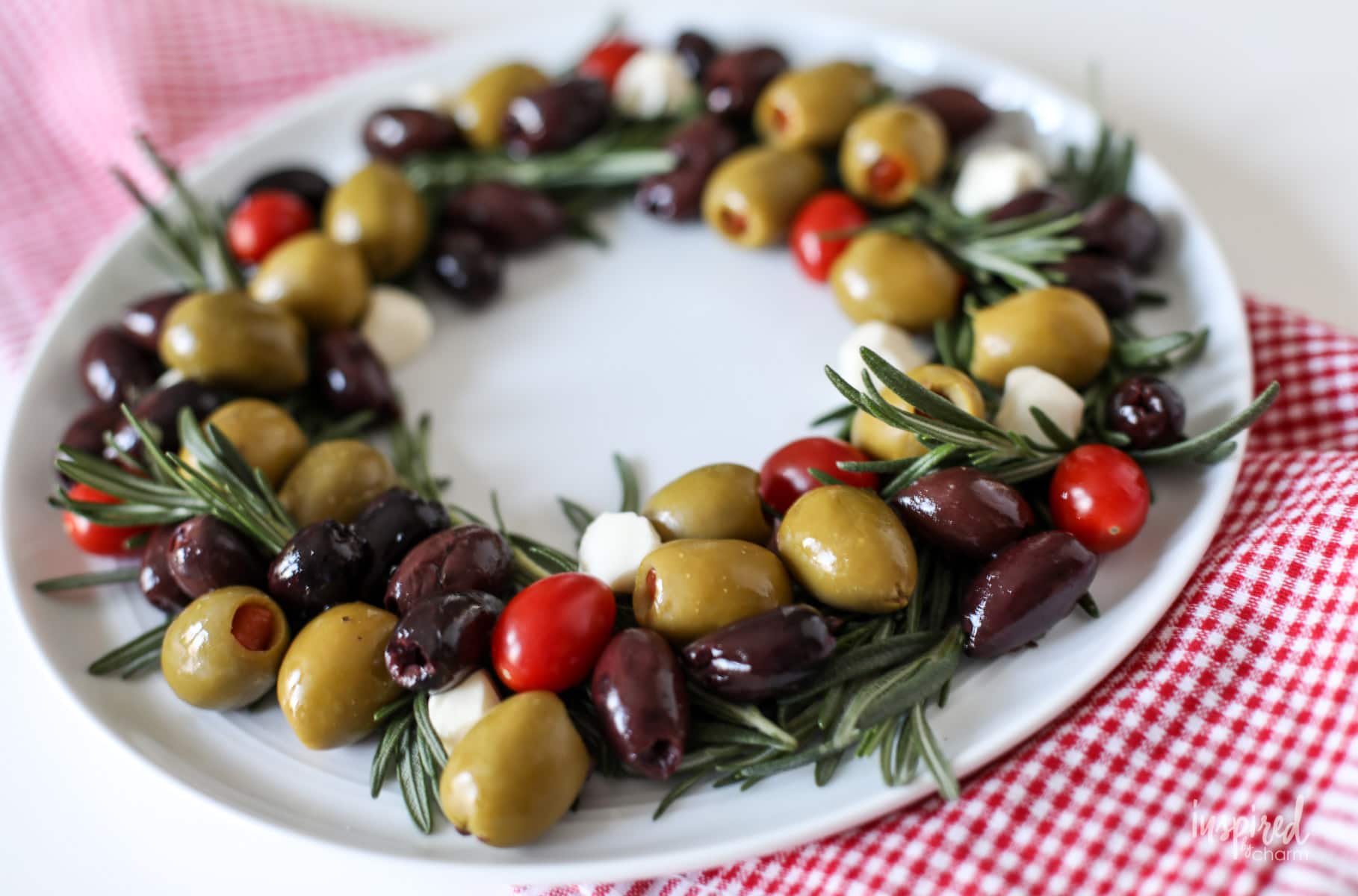 Olive Wreath Holiday Appetizer