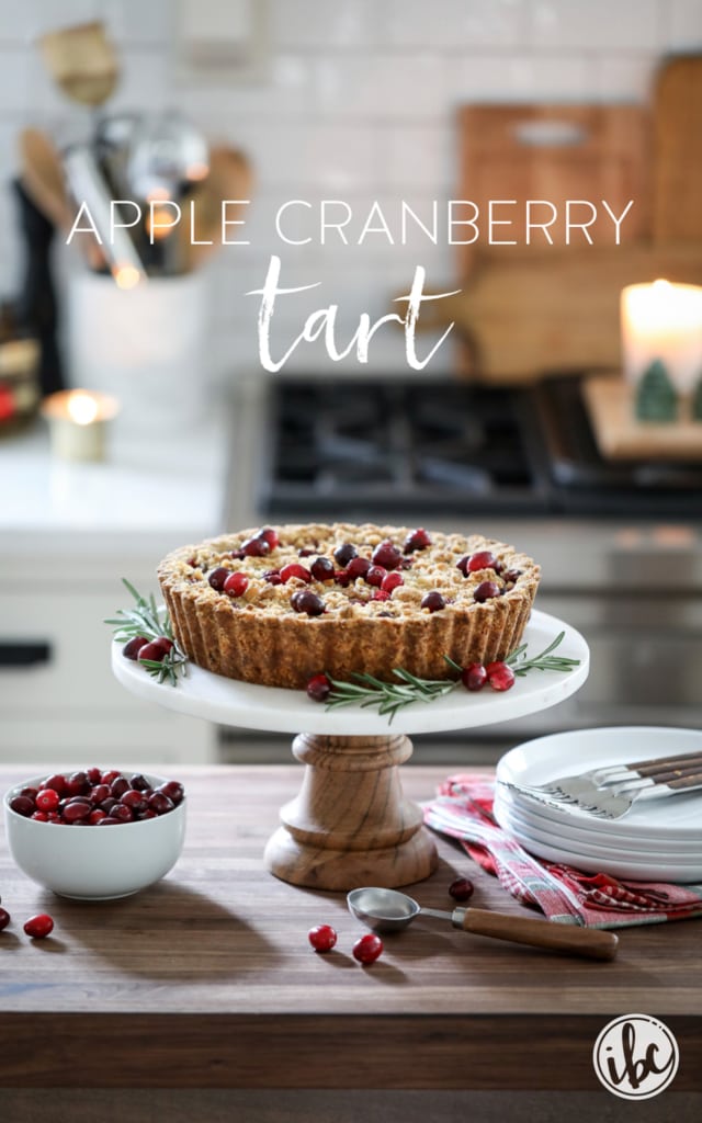 This Apple Cranberry Tart make a delicious and beautiful holiday dessert. #cranberry #apple #tart #dessert #recipe #thanksgiving #christmas #holiday 