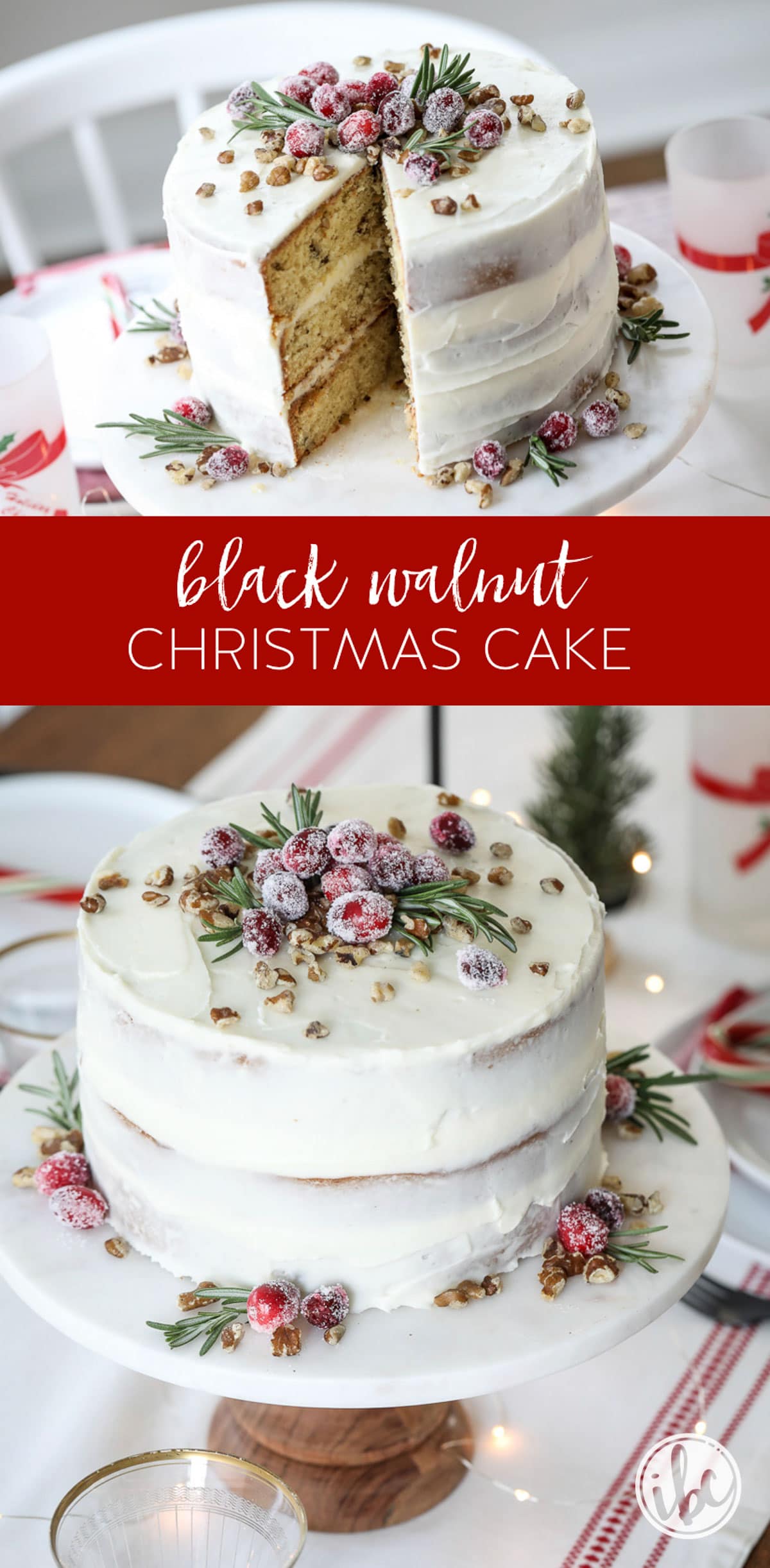 This Black Walnut Cake is a delicious Christmas Cake perfect for the holiday season! #blackwalnut #cake #recipe #christmas #christmascake #cake #dessert #recipe