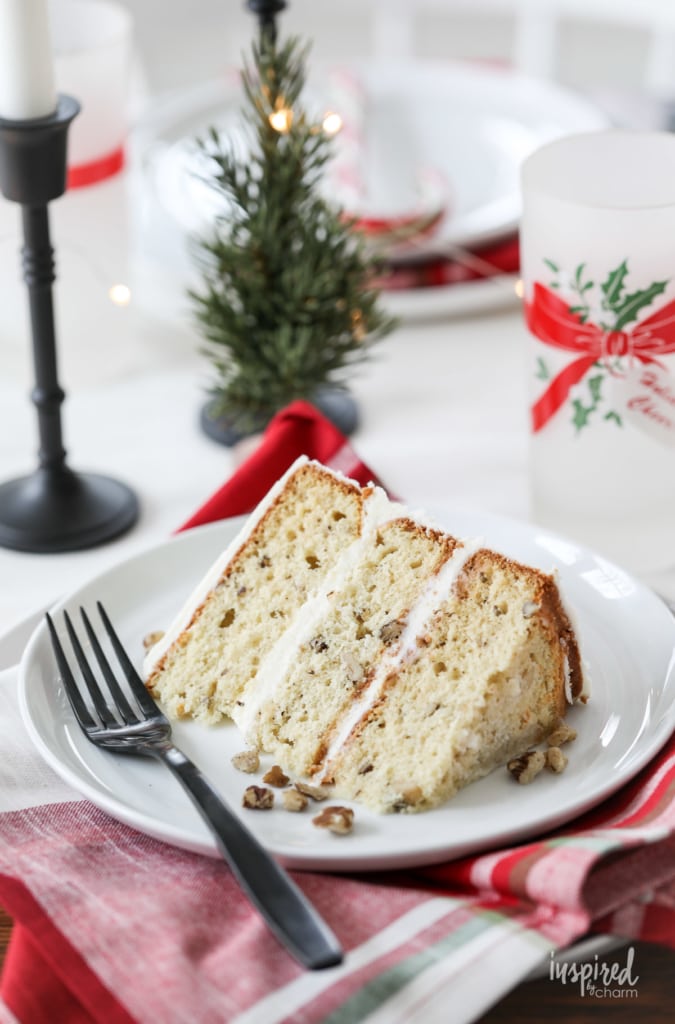 This Black Walnut Cake is a delicious Christmas Cake perfect for the holiday season! #blackwalnut #cake #recipe #christmas #christmascake #cake #dessert #recipe 