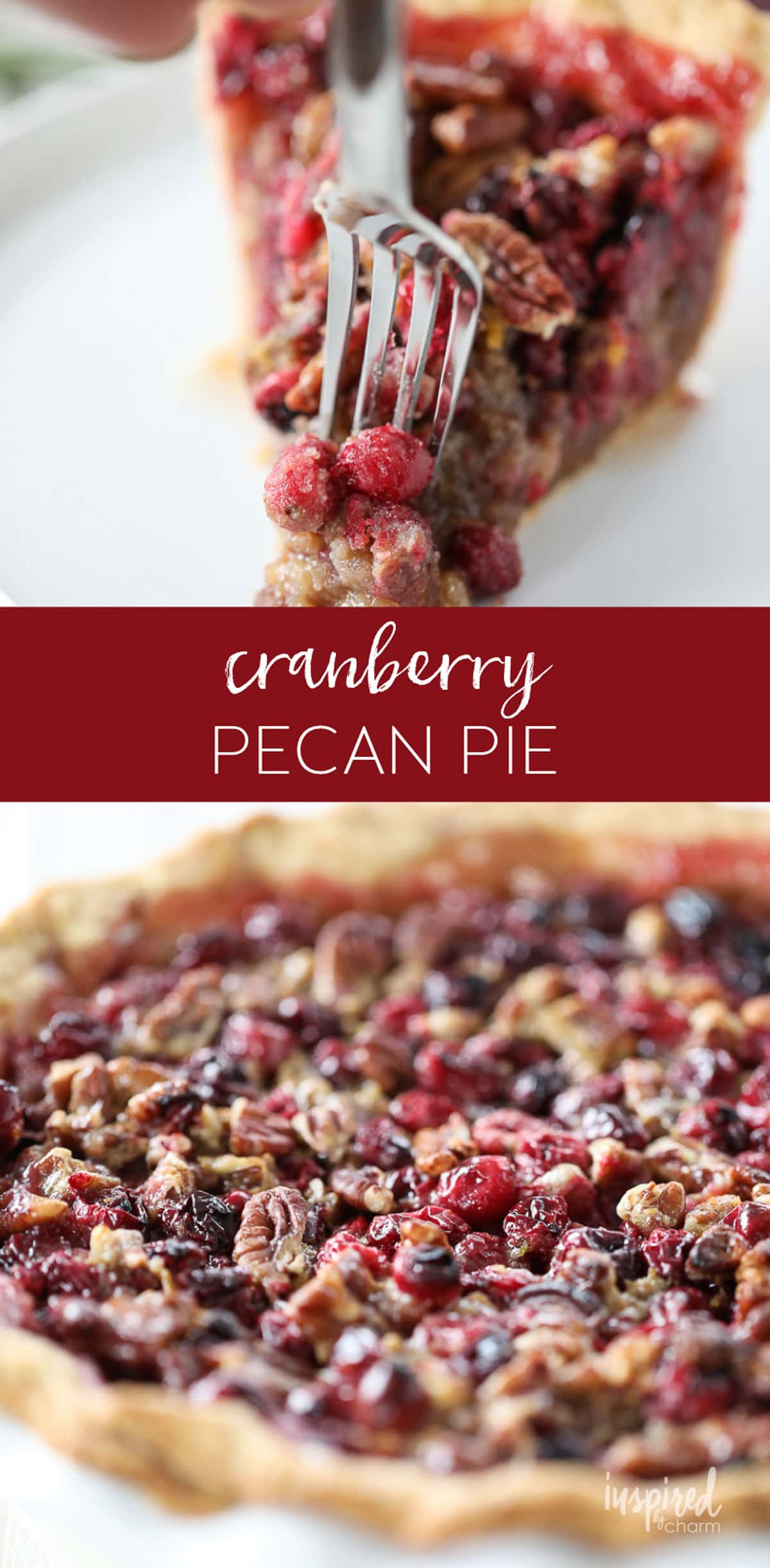 How to a Make Cranberry Pecan Pie for the Holidays #christmas #dessert #recipe #cranberry #pecan #pie