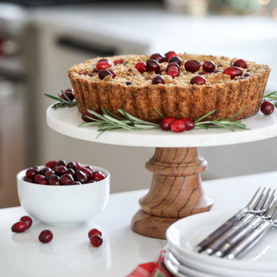 This Apple Cranberry Tart make a delicious and beautiful holiday dessert. #cranberry #apple #tart #dessert #recipe #thanksgiving #christmas #holiday