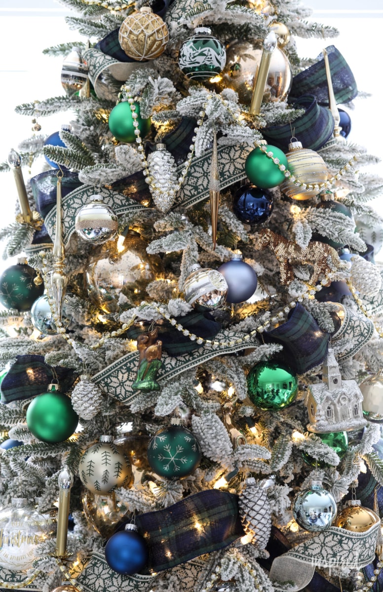 navy Christmas tree decorating ideas