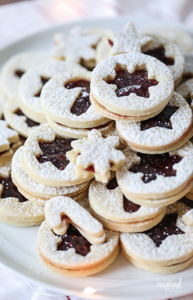 serve linzer cookies alongside non traditional Christmas dinner ideas