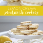Delicious Lemon Sandwich Cookie with Lemon Cream Filling #lemon #cream #sandwich #cookie #recipe #dessert #easter #spring