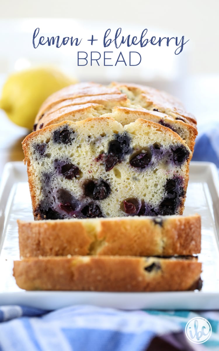 lemon + blueberry bread pinterest image