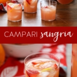 You're going to love this easy and delicious Campari Sangria Recipe! #sangria #recipe #summer #campari #rosé #wine #cocktail