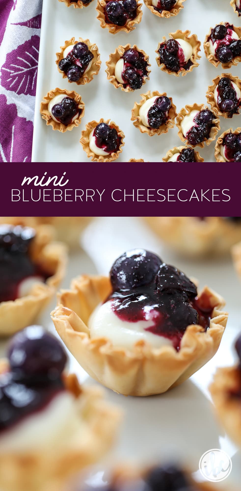 Mini Blueberry Cheesecake Bites
