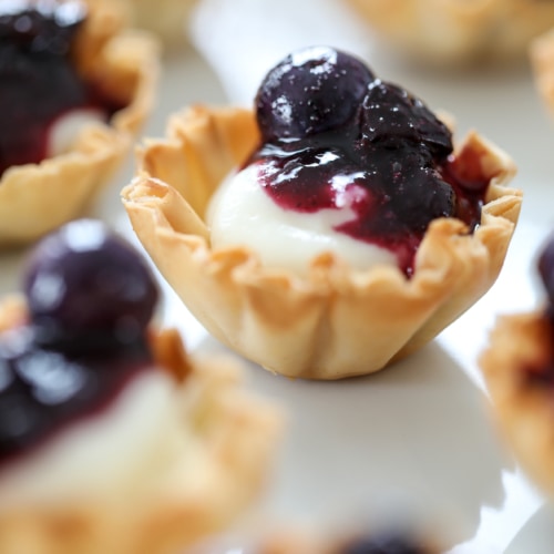 No Bake Blueberry Cheesecake - Herbs & Flour