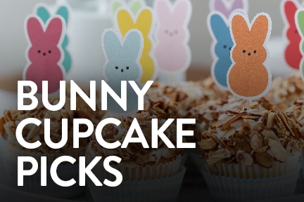 Bunny Cupcake Picks