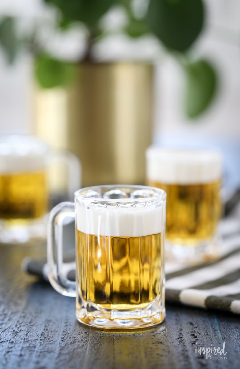 Learn how to make Mini Beer Shots! #minibeer #shot #licor43 #recipe #shots