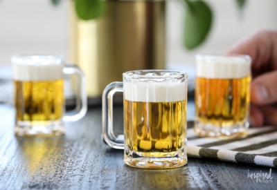 Learn how to make Mini Beer Shots! #minibeer #shot #licor43 #recipe #shots