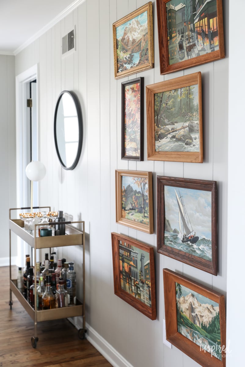 How to Create a Vintage Paint By Number Gallery Wall #paintbynumber #vintage #PBN #gallerywall #walldecor #painting #vintagefinds #antique