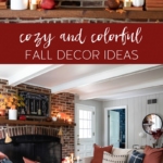 Cozy Fall Decor Ideas for Your Family Room #fall #decor #decorating #mantel #livingroom #familyroom #cozy #vintage #autumn #chalkboard