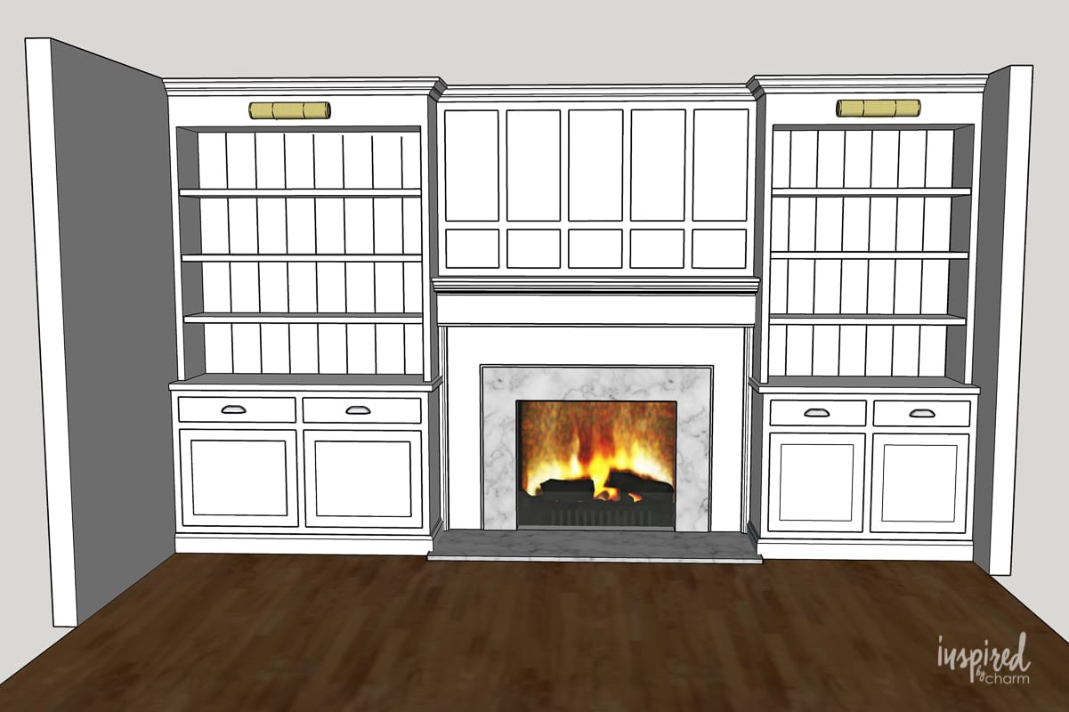 Custom Living Room / Fireplace Cabinetry #custom #cabinetry #livingroom #fireplace #mantel 