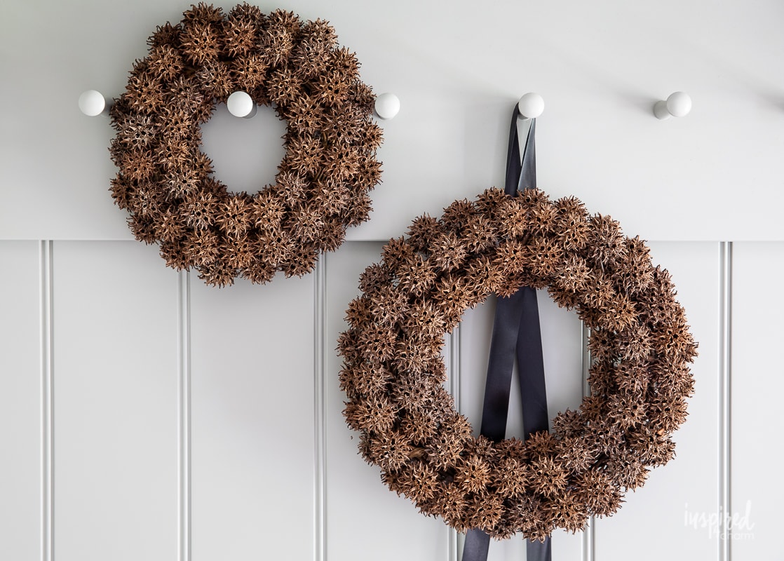 Foraged Fall Wreath with Sweetgum Balls