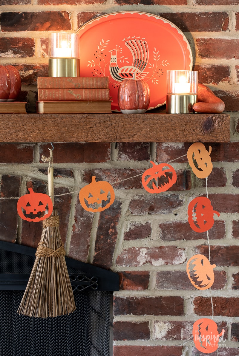 jack-o-lantern halloween home decor garland