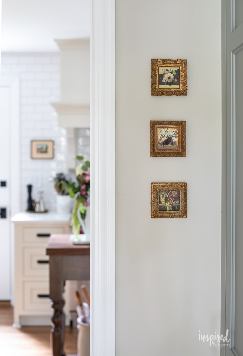 Decorating with Mini Paintings - Entryway Decor and Paint Colors #artwork #paintings #entryway #decor #paint #walldecor