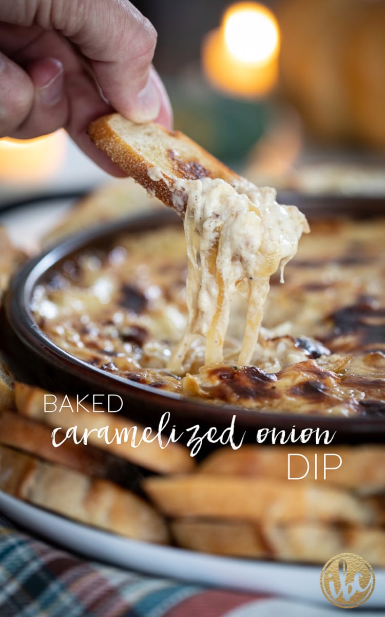 Baked Caramelized Onion Dip #caramlizedonion #dip #baked #recipe #appetizer #oniondip