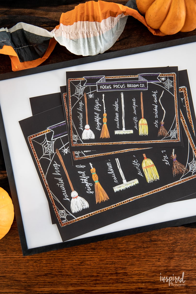Hocus Pocus Broom Co Halloween Free Printable #halloween #printable #hocuspocus #free #decor #witches 