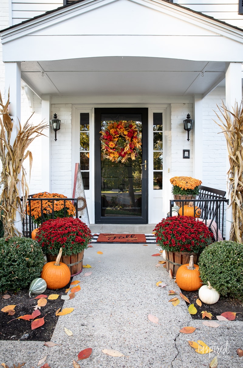 Fall Front Porch Decor - Porch Decorating Ideas for Fall