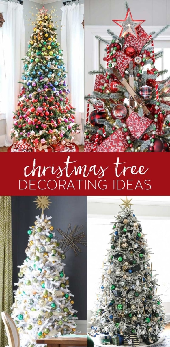 Christmas Tree Decorating Ideas - Unique, Colorful, and Traditional Christmas Trees #christmas #christmastree #tree #decor #decorating #holiday #christmasdecor #treedecorations
