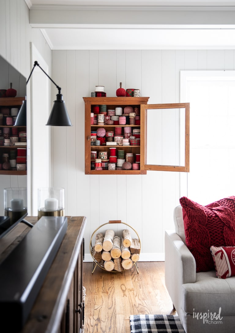 My Christmas Ribbon Cabinet and Christmas Ribbon Collection