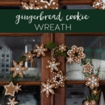 DIY Gingerbread Cookie Wreath #christmas #holiday #wreath #gingerbread #cookies #gingerbreadcookies #craft #christmasdecor