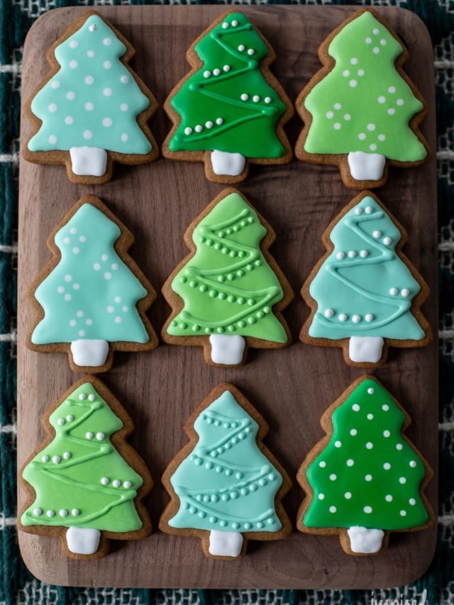 Christmas Tree Gingerbread Cookies