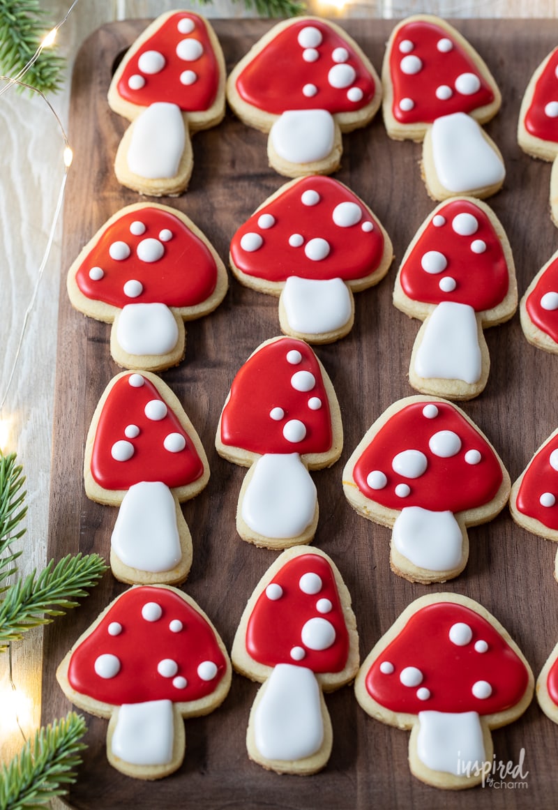 mushroom cookies for non traditional Christmas cookies after dinner ideas