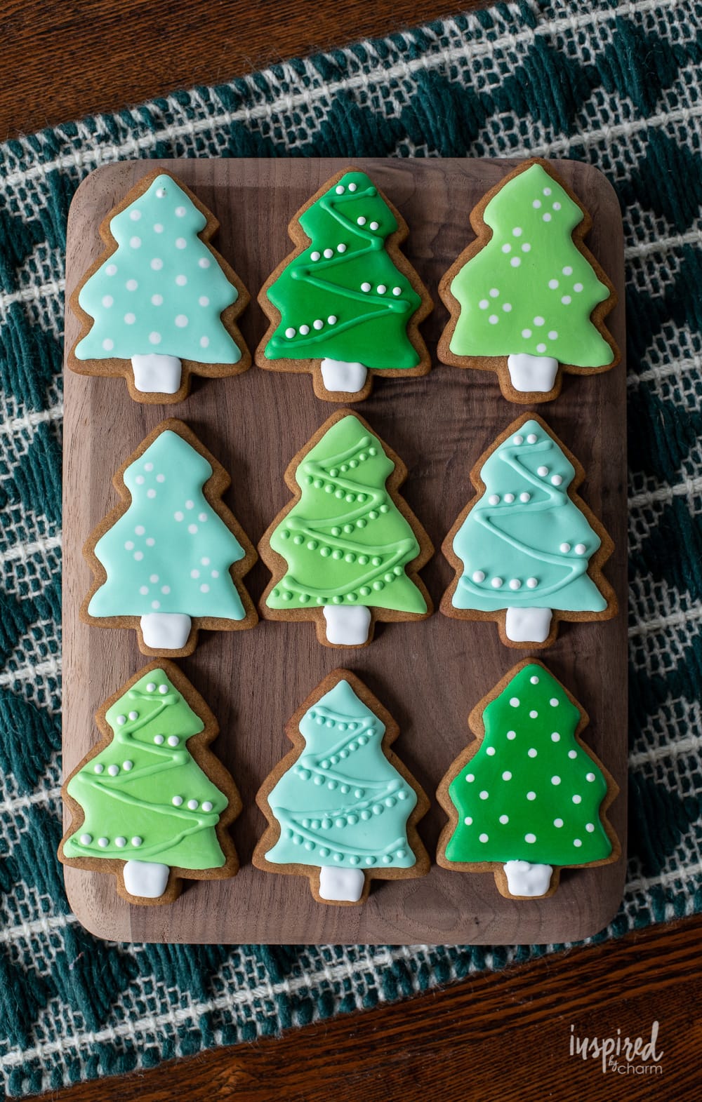 Christmas Tree Gingerbread Cookies - Inspired By Charm