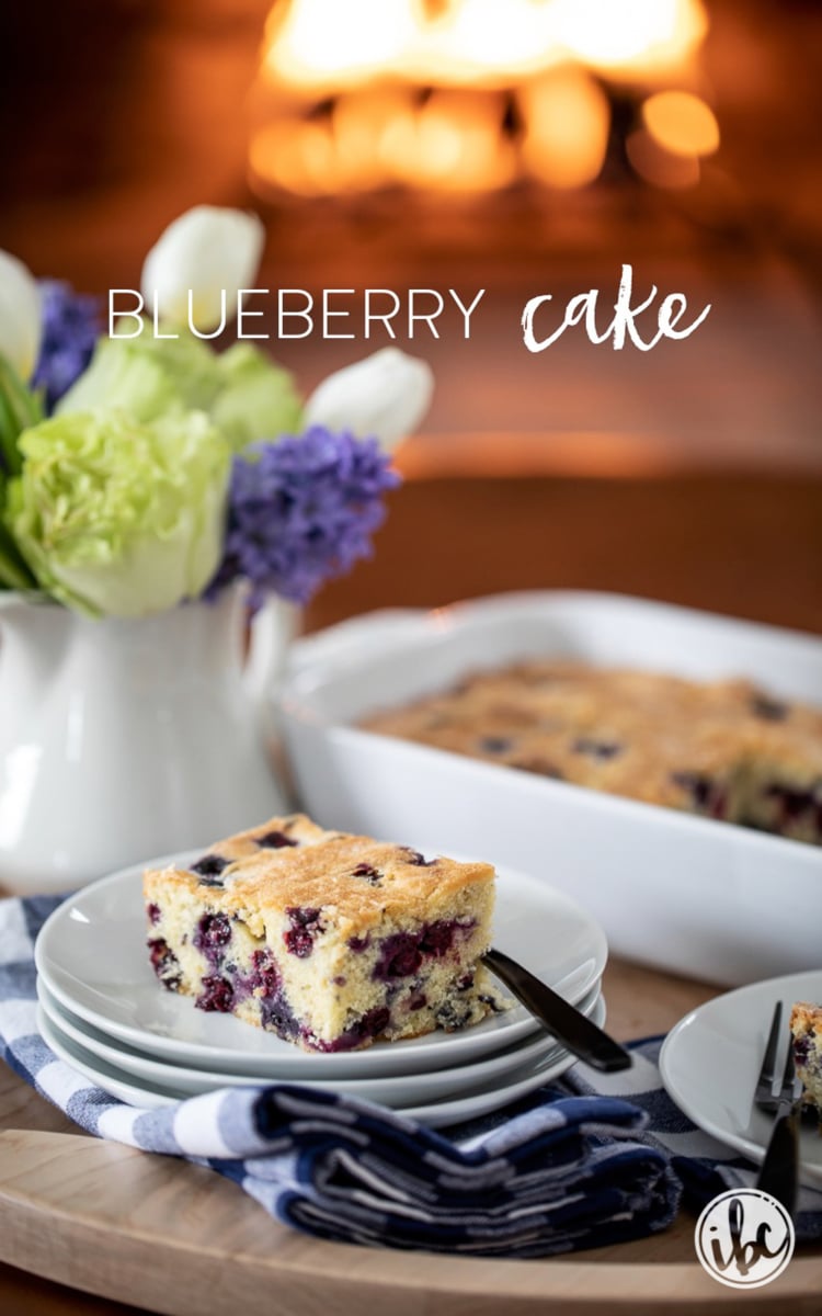 blueberry cake pinterest image