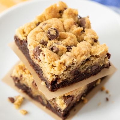 Chocolate Chip Cookie Brownies #chocolatechip #cookies #brownies #homemade #dessert #bar #dessertbar #recipe