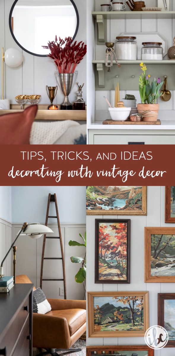 Decorating with Antique Decor and Vintage Finds #antiques #vintage #vintagefinds #decor #homedecor #decorating #styling
