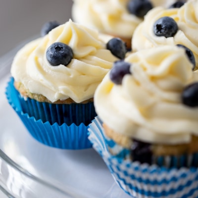 Blueberry Lemon Zucchini Cupcakes #blueberry #lemon #zucchini #summer #cupcakes #dessert #recipe