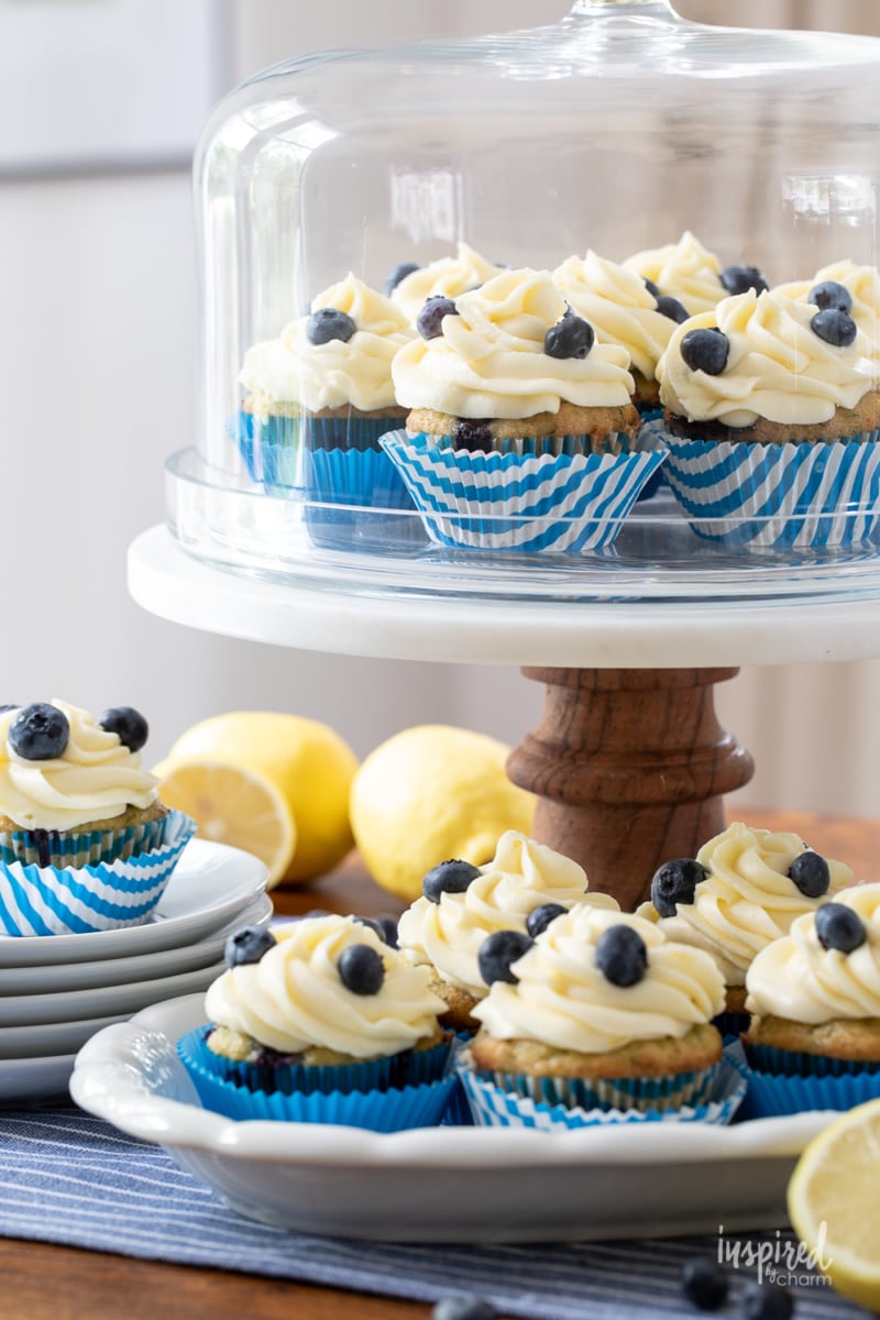 Blueberry Lemon Zucchini Cupcakes