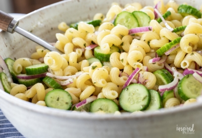 Easy and Delicious Cucumber Pasta Salad Recipe #pastasalad #cucumber #easy #recipe #pasta #summer #picnic