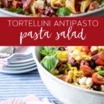 Delicious Tortellini Antipasto Pasta Salad #Tortellini #Antipasto #PastaSalad #sidedish #pasta #salad #recipe #picnic