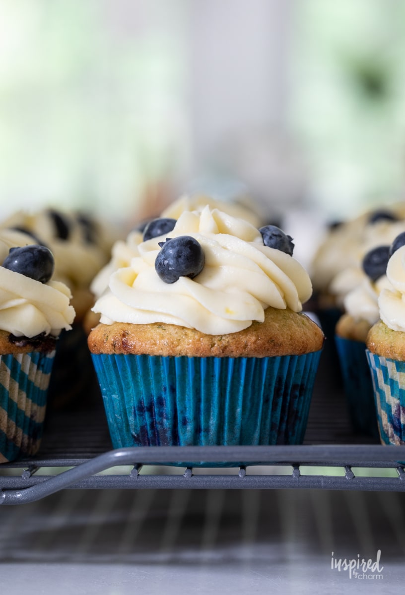 Blueberry Lemon Zucchini Cupcakes.