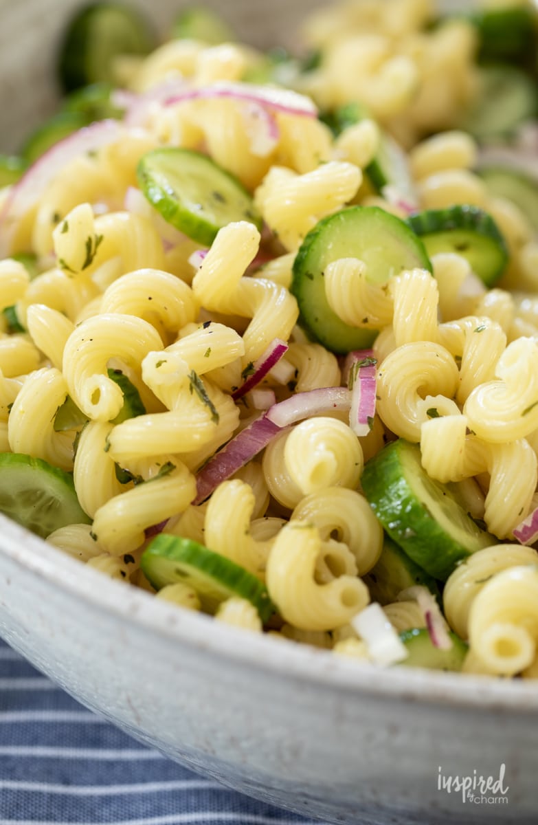 Cucumber Pasta Salad - easy and delicious pasta salad recipe