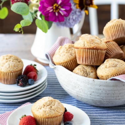 Use this Basic Muffin Recipe to create any flavored muffin you'd like. #muffin #recipe #basicmuffin #easy #breakfast #dessert #snack