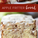 Delicious Apple Fritter Bread #quickbread #bread #apple #applefritter #fall #recipe #dessert #breakfast