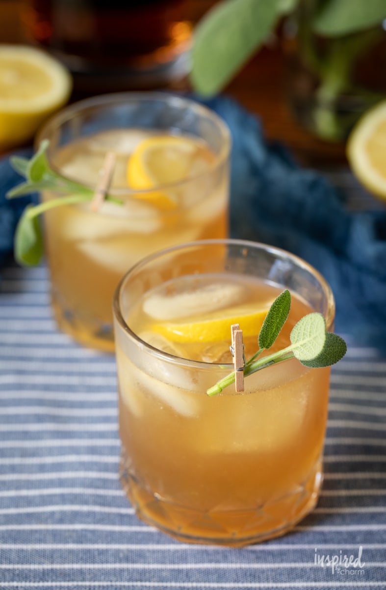 Delicious Bourbon & Sage Cocktail Recipe #bourbon #sage #cocktail #recipe #lemon #sagesimplesyrup
