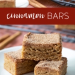 Delicious and Easy Homemade Cinnamon Bars #dessert #dessertbars #cinnamon #cinnamonbars #recipe #fall