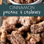 Homemade Cinnamon Pecans and Walnuts #cinnamonnuts #nuts #pecans #walnuts #cinnamonpecans #snack #recipe