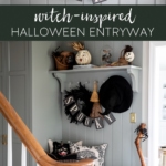 Witchy Halloween Entryway Decor #halloween #entryway #decor #decorating #ideas #spooky #witch